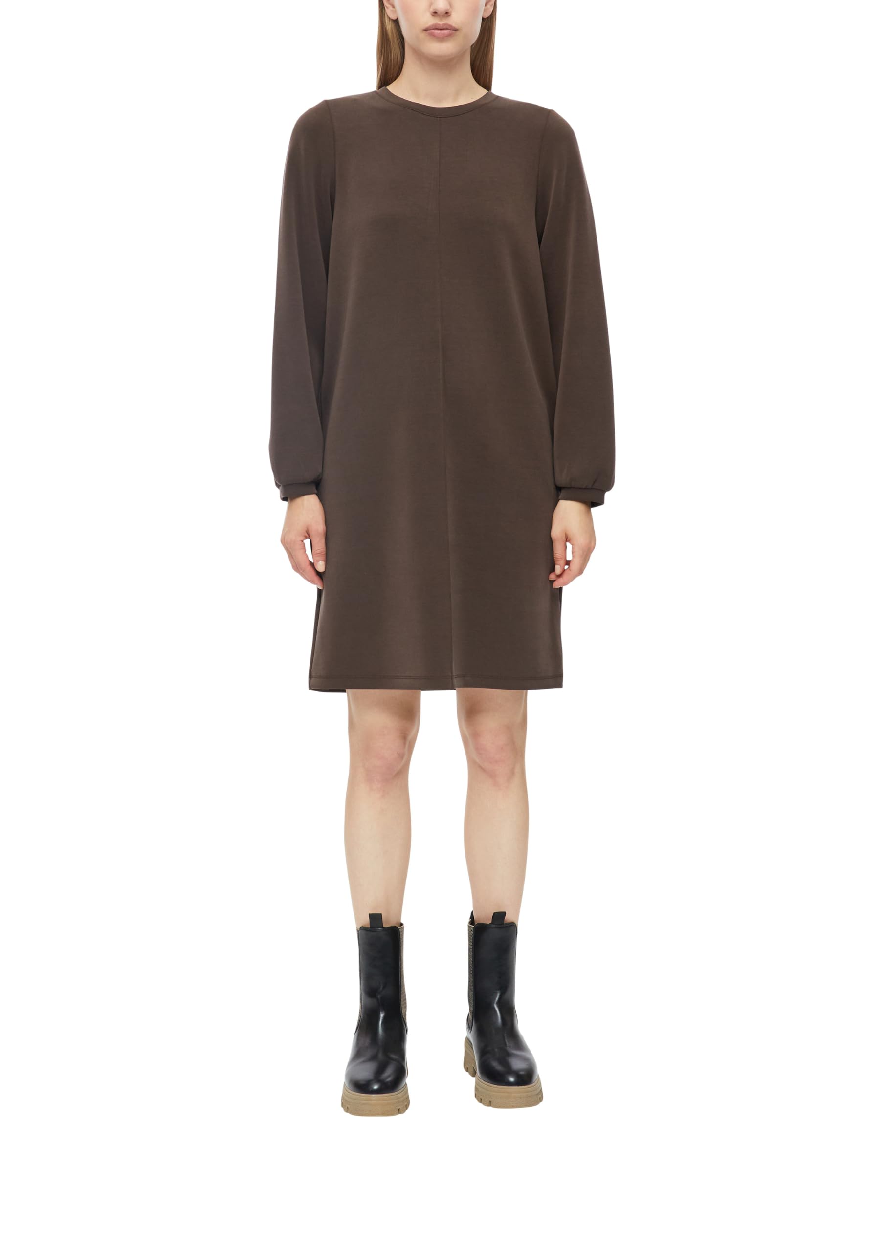 s.Oliver Damen Kleid – Regular Fit, Ballonärmel, Biesen