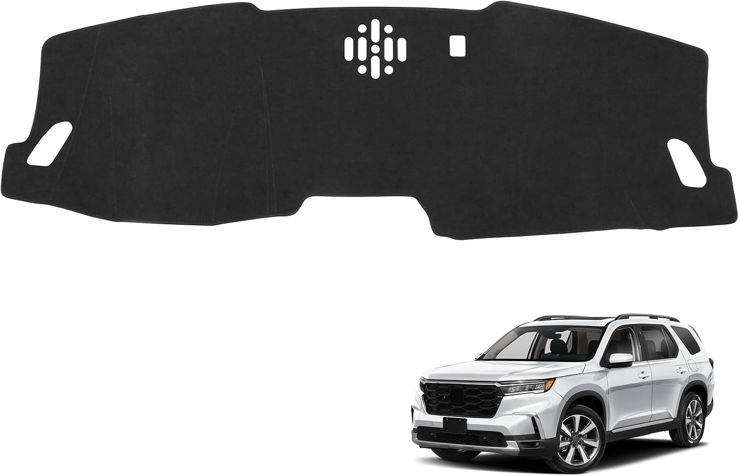 Dash Cover for Honda Pilot 2026 2025 2024 2023 (Without HUD) Accessories Flannel Dashboard Cover Dash Mat Center Console Cover Sunshield Protector Pad