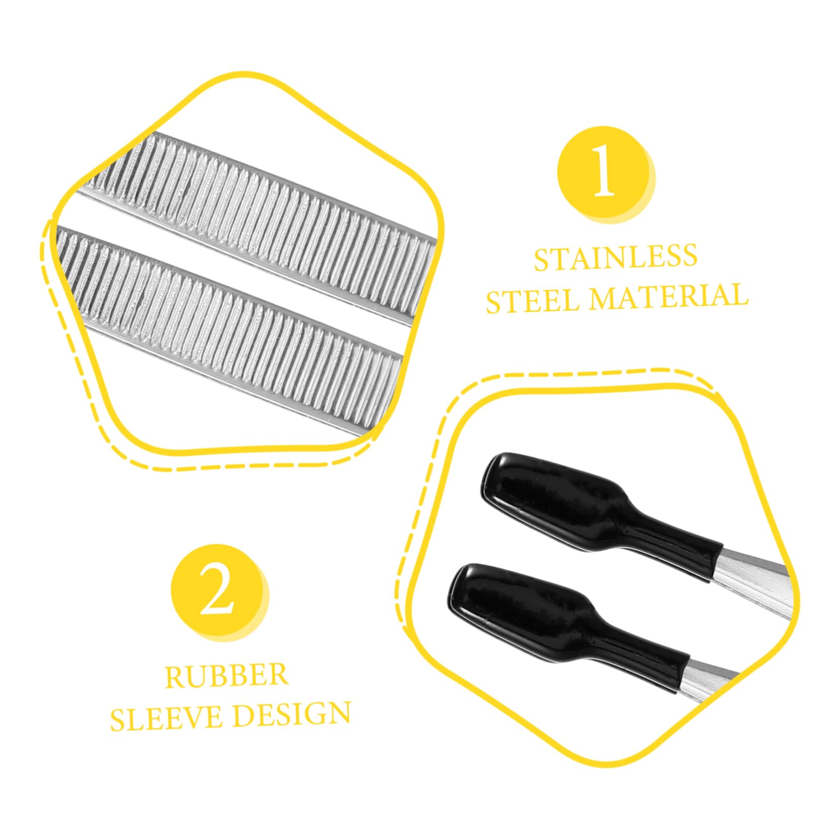 SHINEOFI 5 Set Pinzette Per Timbri Laboratorio Lavoro Di Gioielli Modellazione Fabbricazione Pinzette Filateliche Preda Creazione Pinzette in Acciaio Inclinato Pvc 2 Pezzi*5