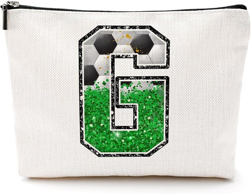 Necessaire de maquiagem CQM Soccer G com zíper