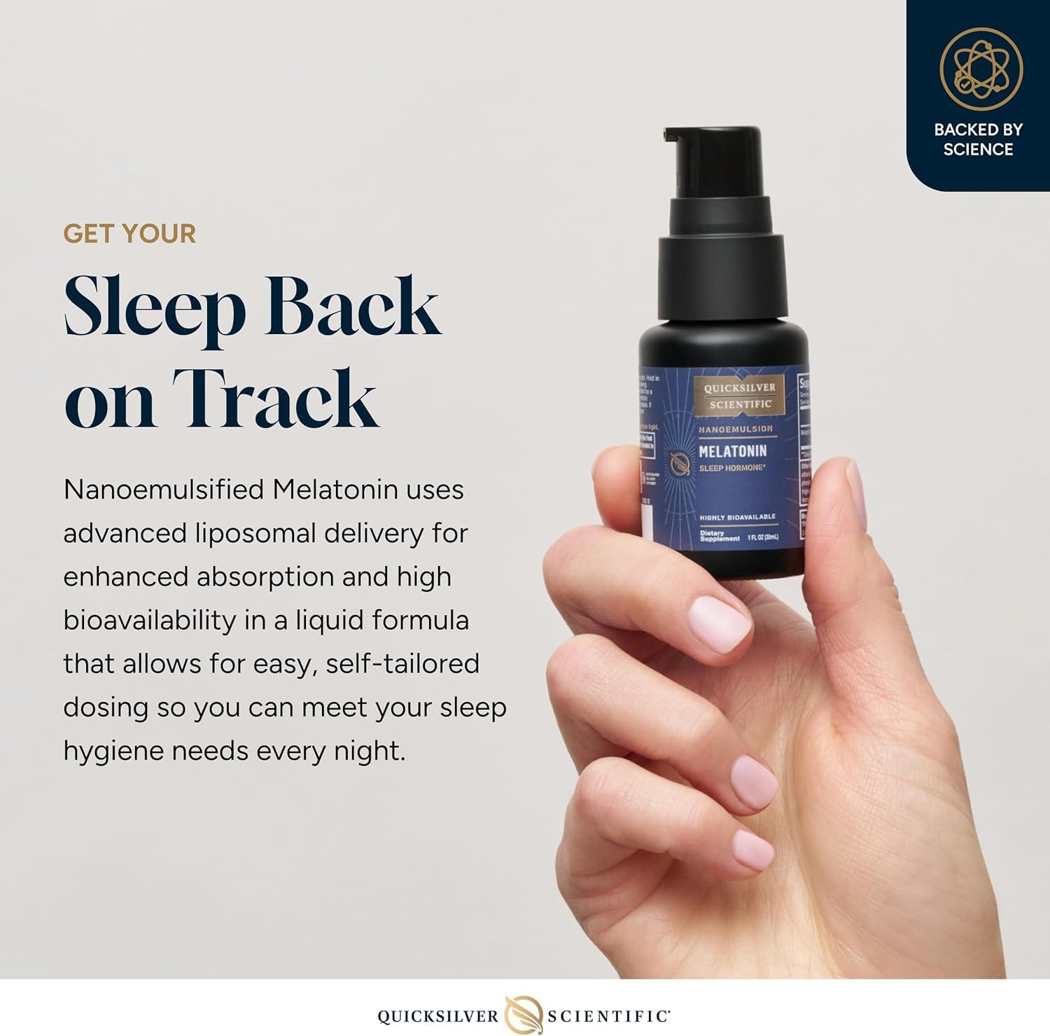 Quicksilver Scientific Liposomal Melatonin, Bedtime, Efficient, 30 ml — Amazon image 3