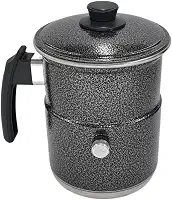 Leiteira, Fervedor de Leite com Apito 1,0L na cor cinza craqueado.