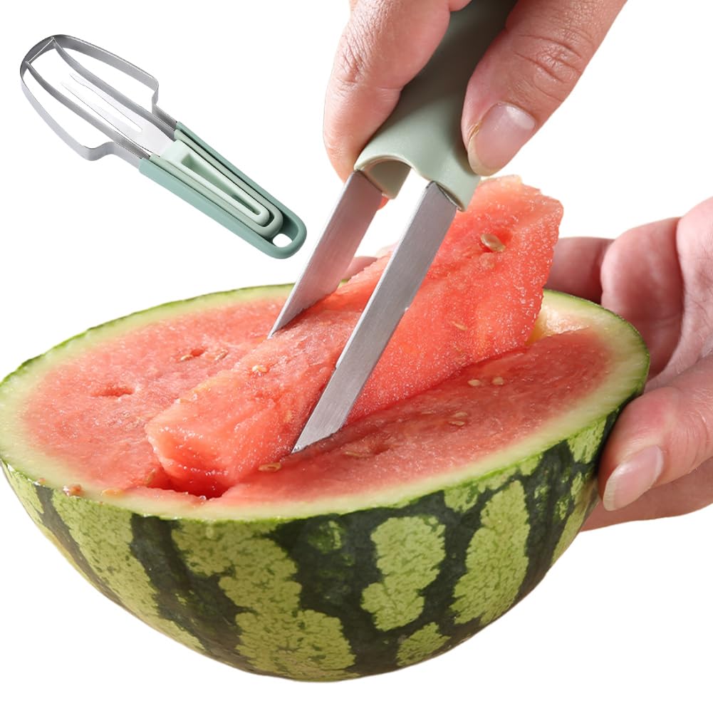 Coupe de pastèque - Trancheuse à eau en acier inoxydable, Coupe-fruits facile et rapide, Avec un