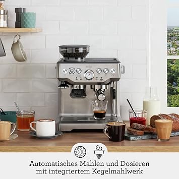 Sage Appliances SES875 Espresso Machine 18/8 Brushed Stainless Steel