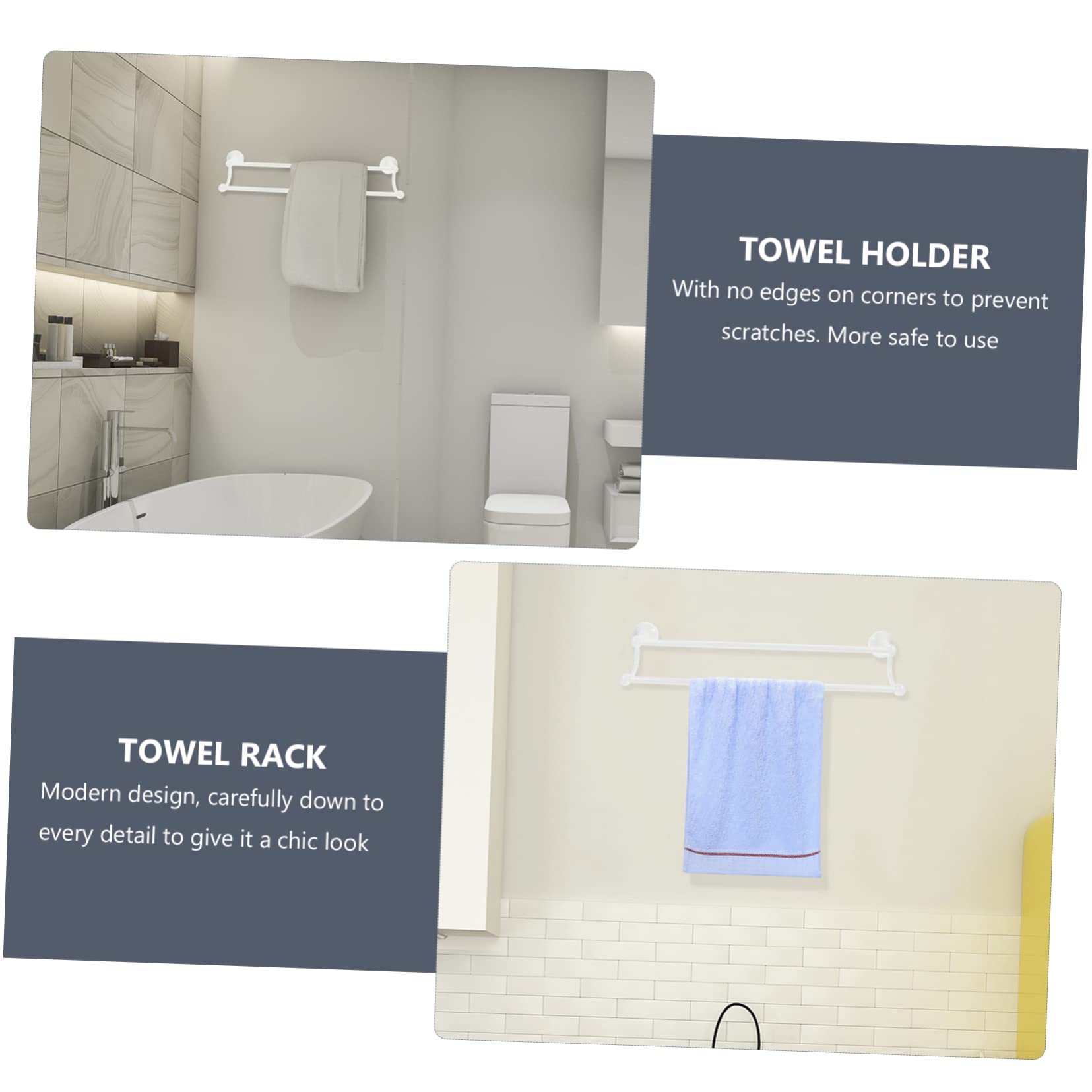 Toallero de Doble Barra, Estante de Almacenamiento de Pared para baño, Percha, Acabado en latón, Ideal para Toallas y paños de Cocina, diseño Que Ahorra Espacio.