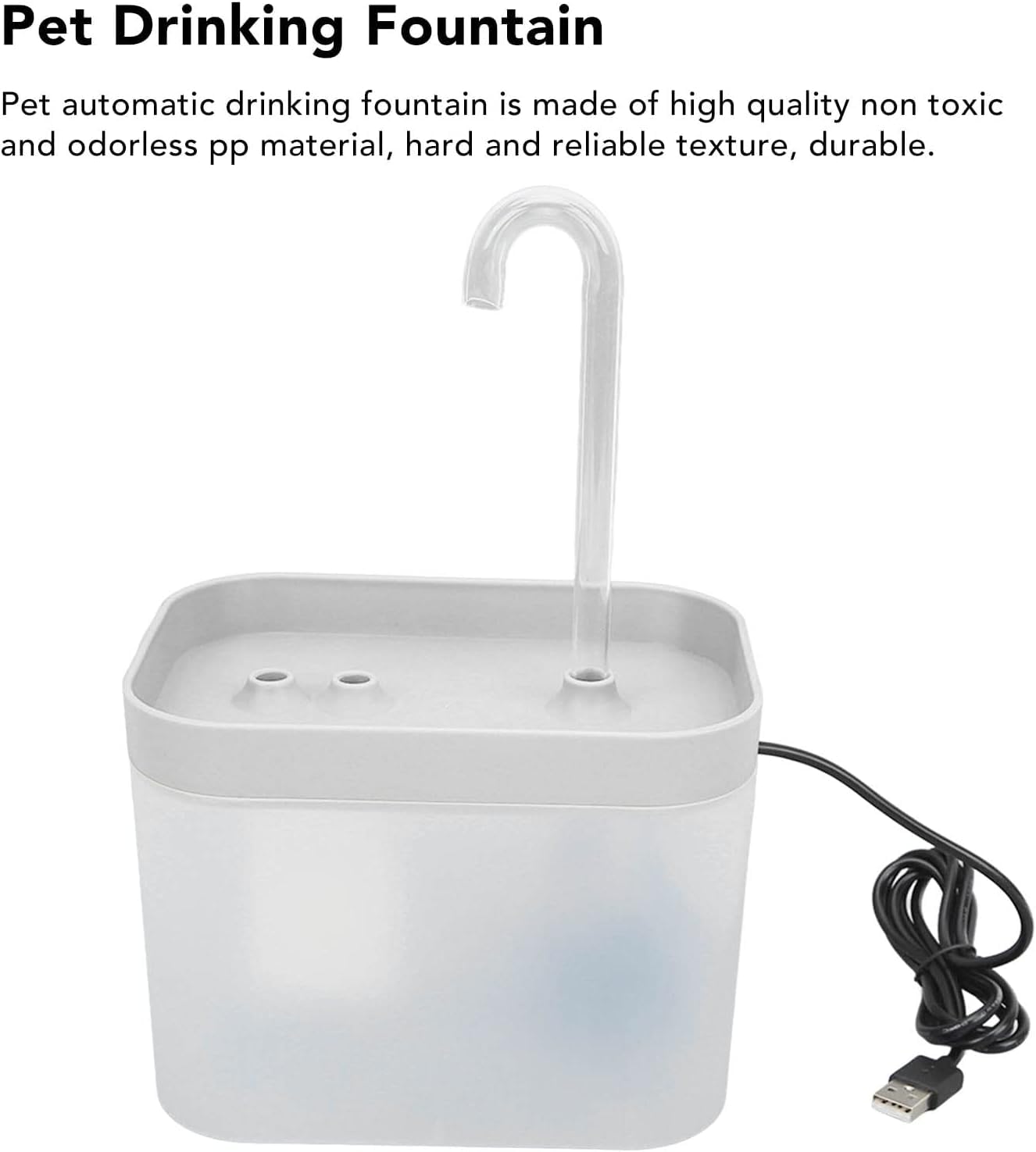 TISTIK 1.5L Ceramic Cat Water Fountain - Automatic Pet Water Dispenser With Quiet Pump For Cats & Dogs