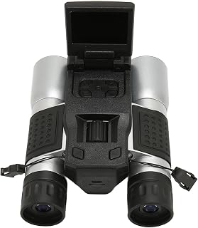 Binóculo para câmera digital, bateria de longa duração, zoom óptico de 12x, câmera telescópica com tela HD de 2,0 polegadas, peso leve profissional para caça e observação de pássaros