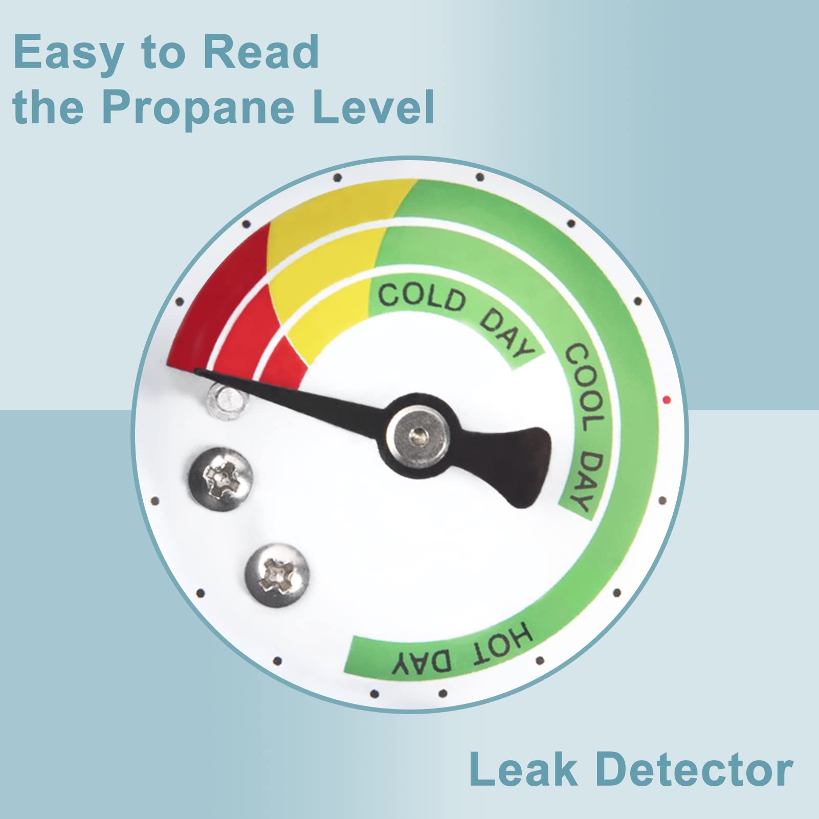 SHINESTAR 2-Pack Universal Propane Tank Gauge Level Indicator for RVs, Grills, and Heaters - Compatible with 5-40 Pound LP Gas Cylinders