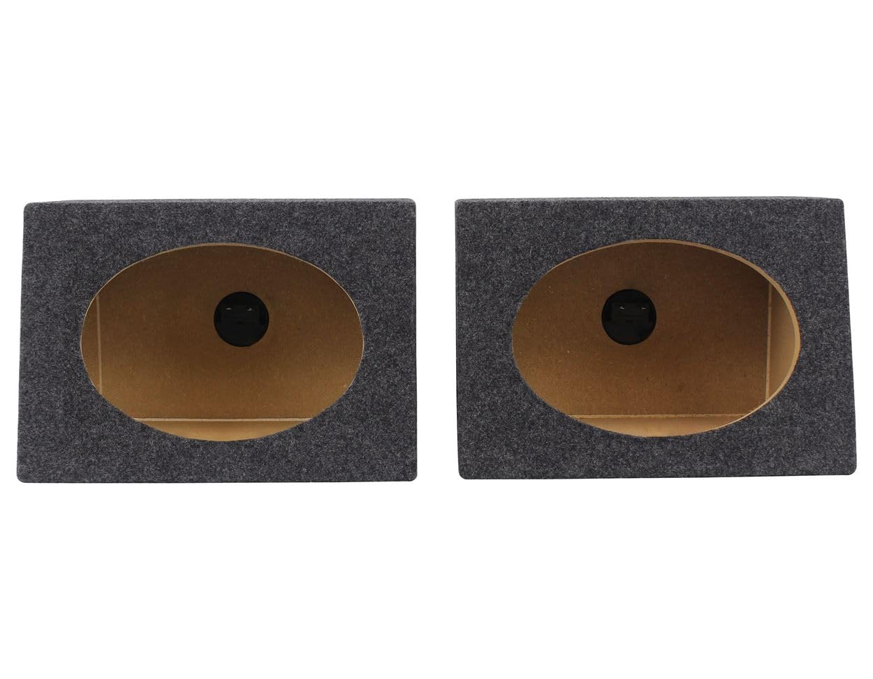 Rockville RS6x9PR (2) 6x9 Wedge Sealed Speaker Box Enclosures, USA-Made MDF, Gold Terminals, Universal Fit, for Car Audio Enthusiasts