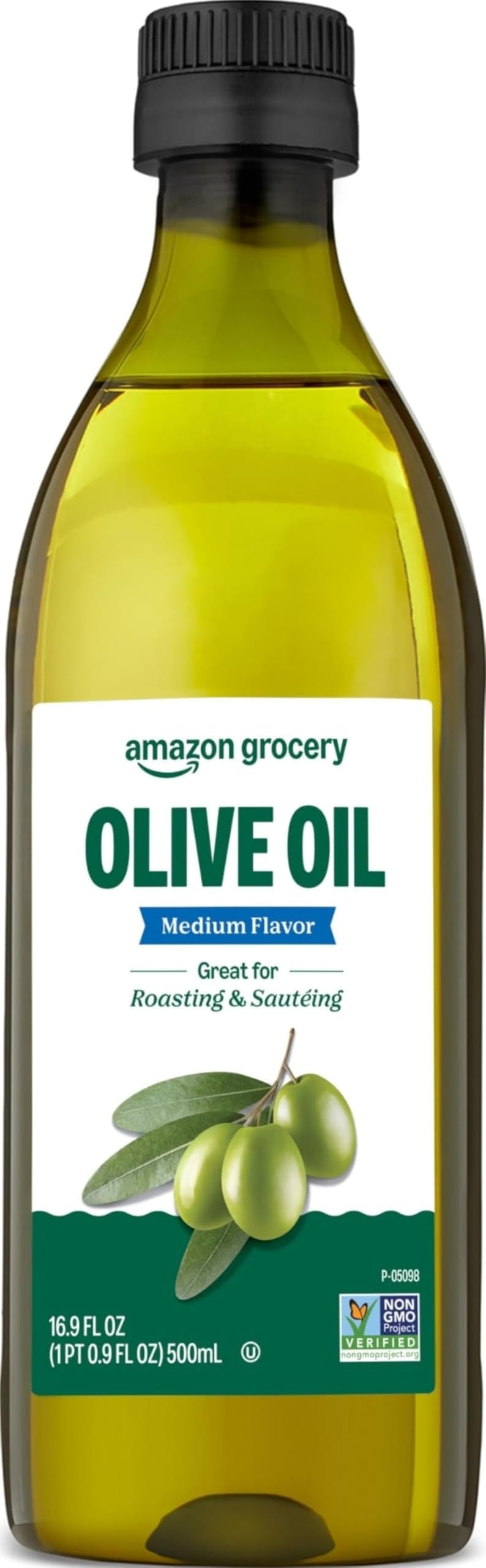 Amazon Grocery, Olive Oil, Medium Flavor, 16.9 Fl Oz (Previously Amazon Fresh, Packaging May Vary)