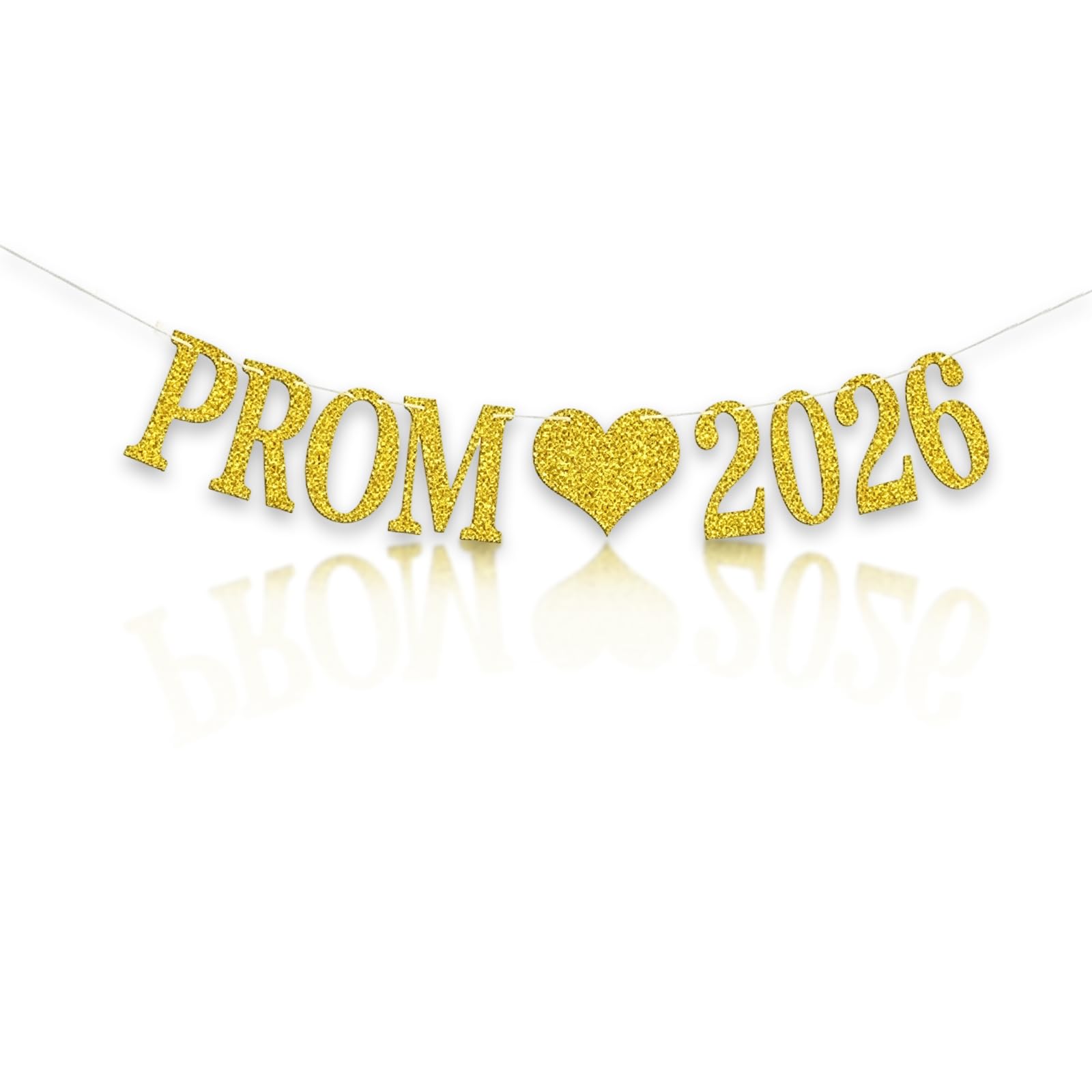 1Pcs Prom Decorations 2026, Gold Glitter Prom 2026 Decorations, Exquisite Design Class of Decoration, for High School College Graduation Event Decor, Photoshoot, Celebration Occasions