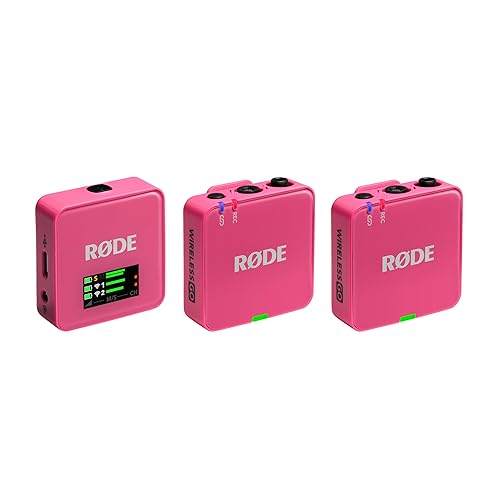RØDE Wireless GO (Gen 3) – Compact Wireless Mic – Pristine Audio, 32-bit Float Recording, Automatic Level Control, for Phones, Cameras and Computers (Pink) - Wireless GO 3 - Pink