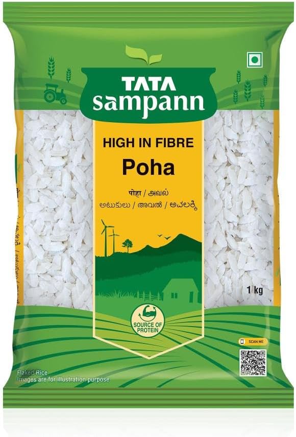 Tata Sampann, High in Fibre Poha, 1kg