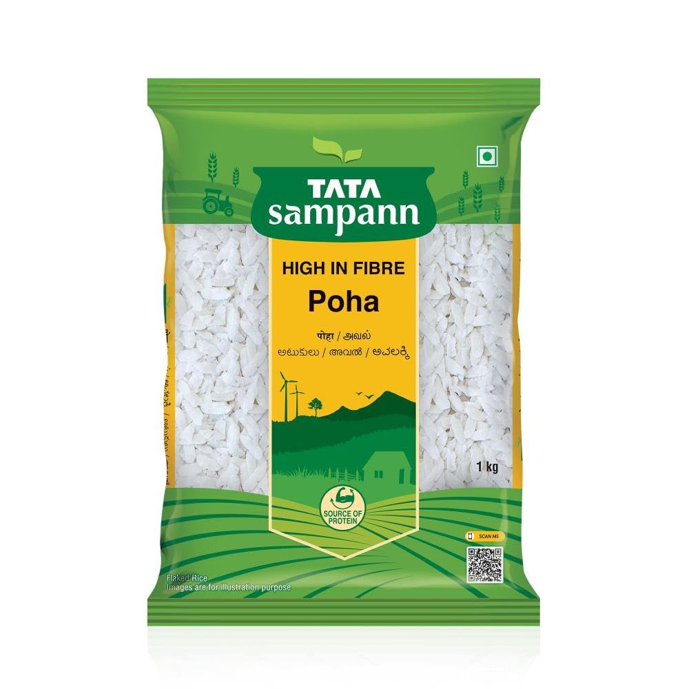Tata Sampann, High in Fibre Poha, 1kg