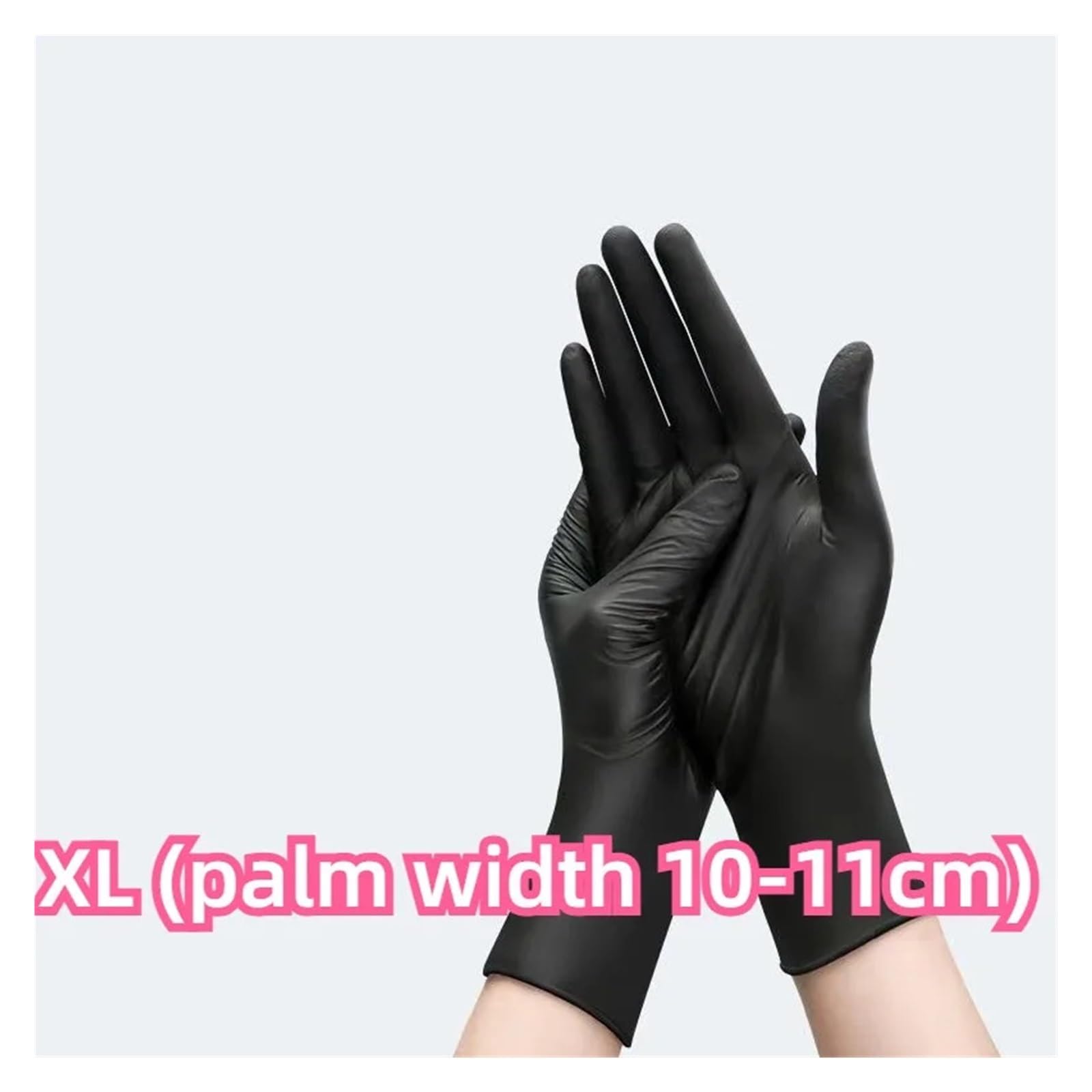 Guantes De Nitrilo Látex Goma Desechables, Vajilla Negra for Lavar, Tareas Domésticas, Industria Automotriz, Jardinería, Cuidado Mascotas, Herramientas Cocina(XL-24x12cm,200 pieces)