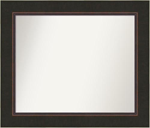 Amanti Art Espejo personalizado, espejo de baño de bronce Milano, espejo de pared o espejo de tocador de baño sobre el fregadero (29.5 x 34.5