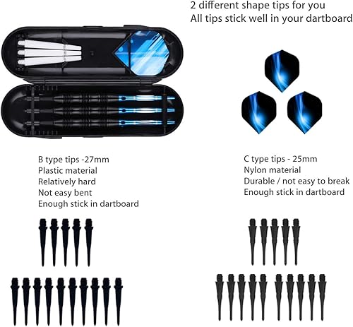 Miniatura 6 de sanfeng Juego de dardos profesionales de punta suave de 0.71oz  50 juntas tóricas de goma + 30 dardos punta de plástico + ejes de aluminio + 6