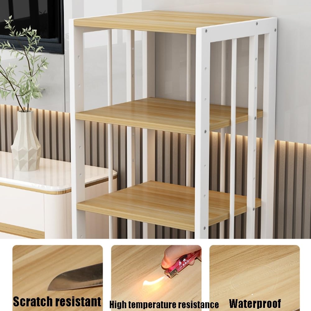 Meuble de rangement HiFi avec roulettes verrouillables pour tourne-disque et console de jeu, 2 niveaux noir et teck pour matériel audio et rangement de vinyle