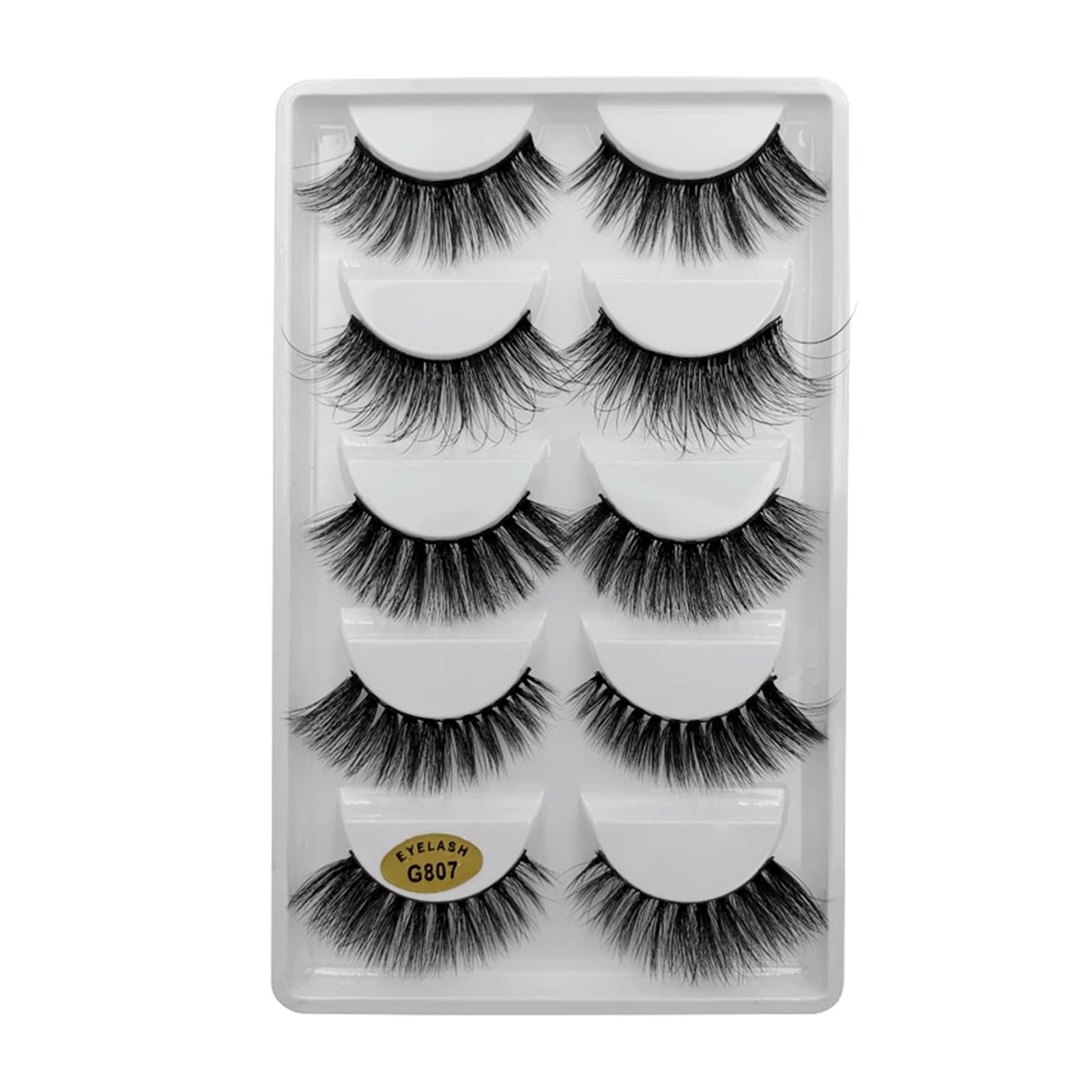 UAMOU Rzęsy 10/20/50/100 pudełek naturalne rzęsy z norek 3D Faux Cils Cilios puszyste sztuczne rzęsy delikatne grube rzęsy Cheerfully (Color : G807, Size : 50 boxes)