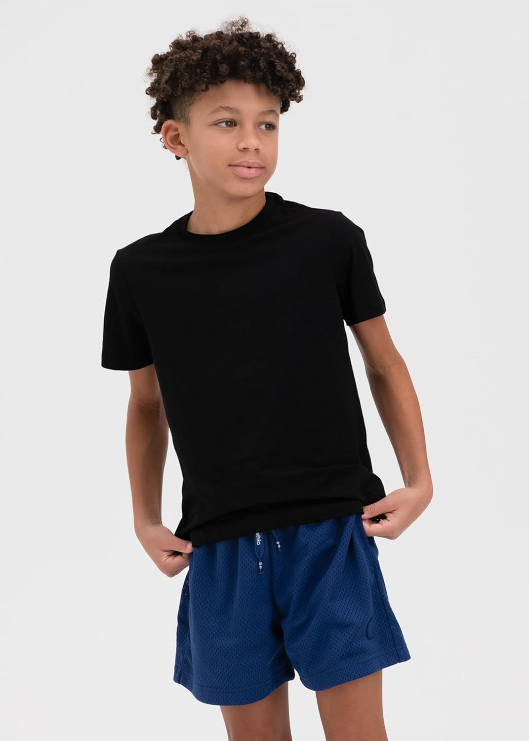 Ethika Boys Basketball Shorts, Lightweight Mesh, Quick Dry Fabric (Solid Colors) - Image 3