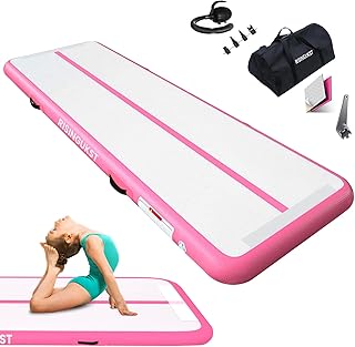 Air Met Track - Colchoneta de gimnasia artística 2m/3m/4m/5m/6m Colchoneta inflable para gimnasia 10/15/20cm deportiva con bomba para ejercicio/yoga/gimnasio