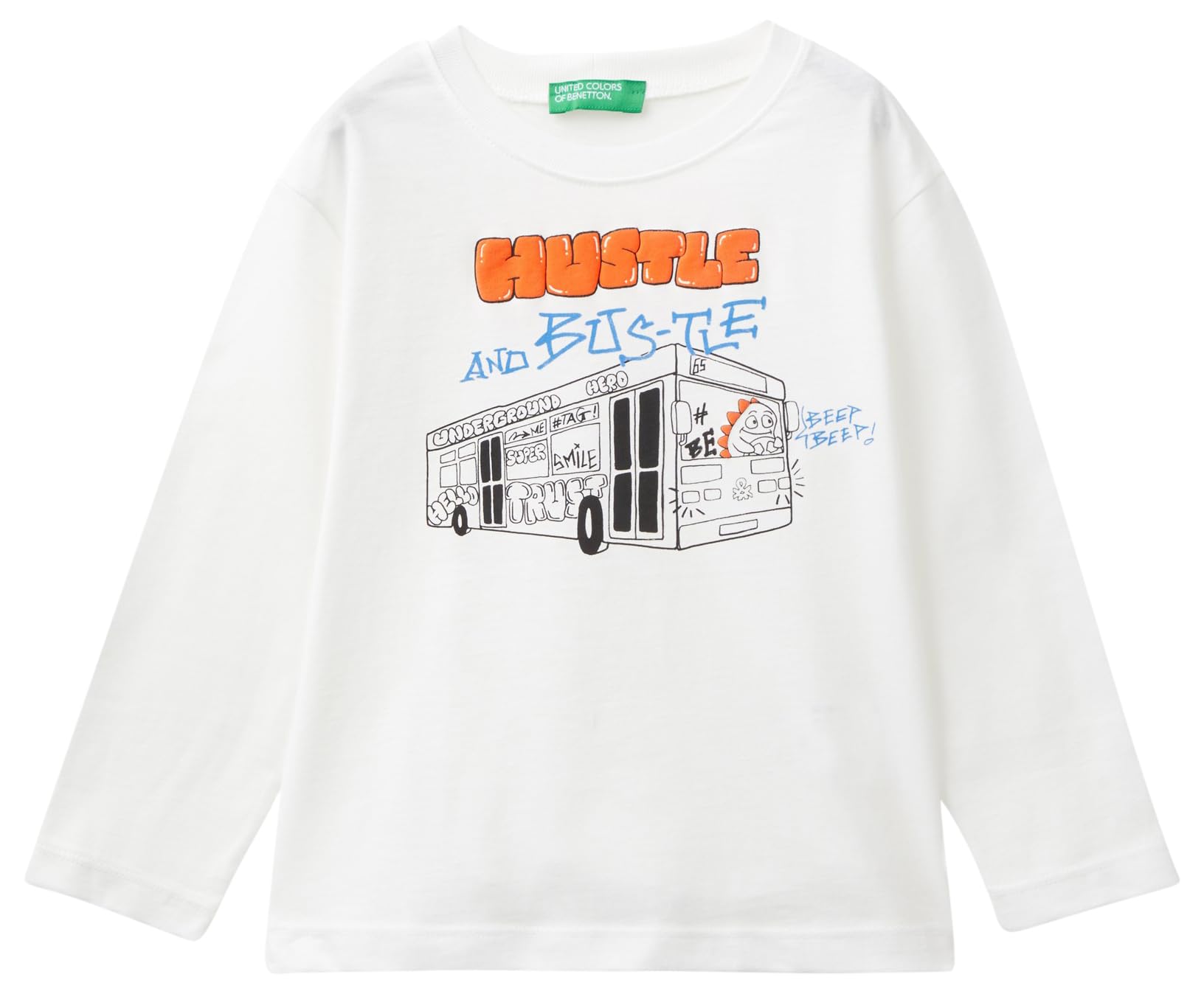 United Colors of Benetton T-Shirt M/L 3I1XG10FL Short Sleeve T-Shirt, Bianco