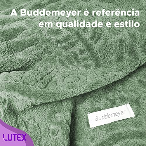 Toalha de Rosto Buddemeyer Olinda Jacquard Aveludada Fibra Longa Alta Absorção 50 x 80 (Verde 1107)