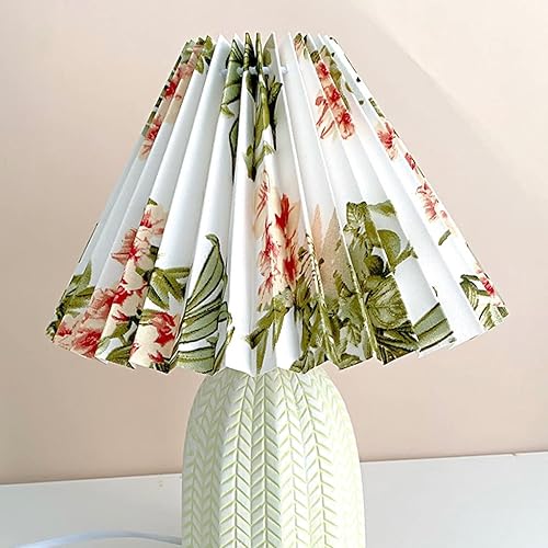 Miniatura 5 de Lámpara de escritorio china retro plisada luz de escritorio decoración de sala de estar, lámpara de mesita de noche, utilizada para sala de estudio,