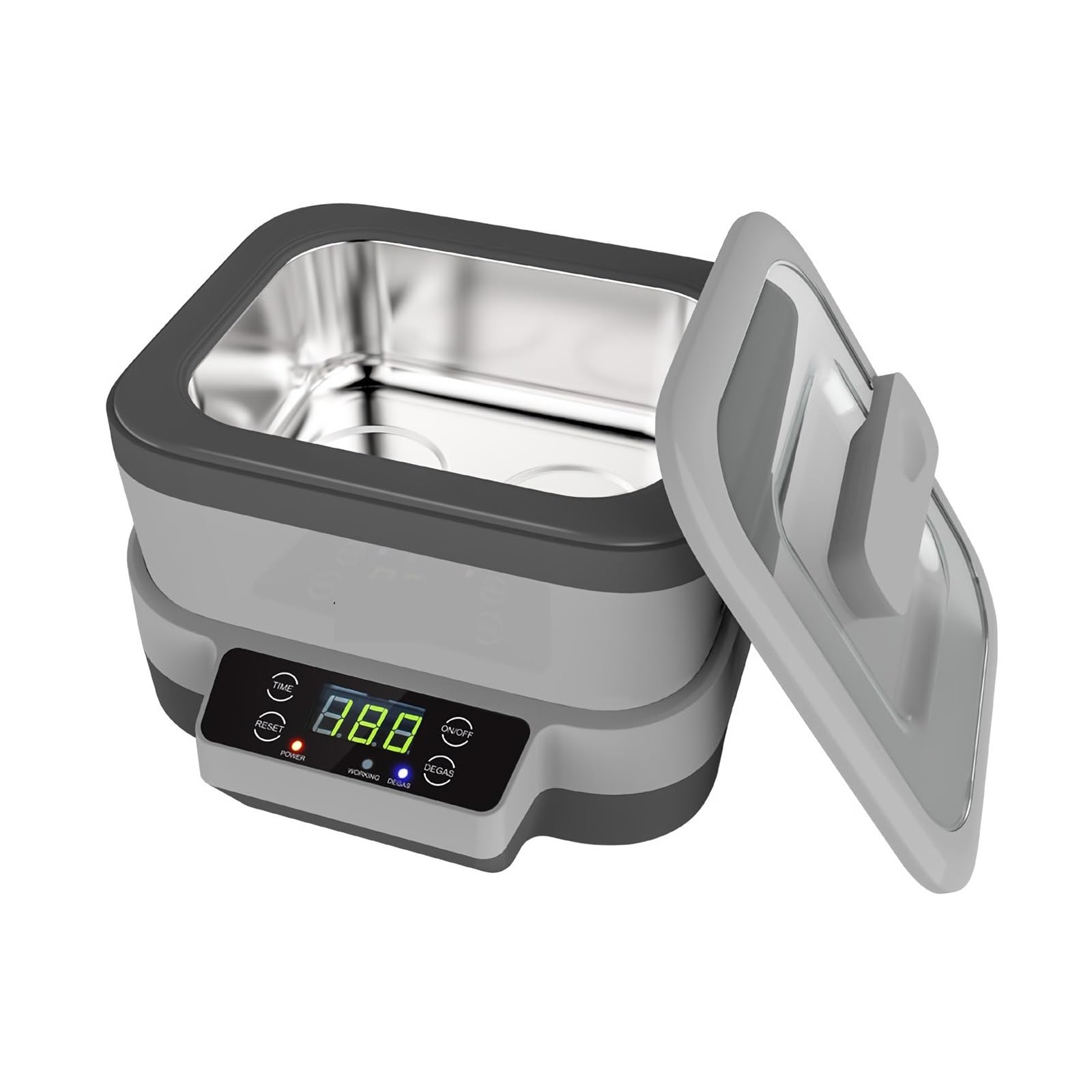 Limpiador de joyas, Máquina De Limpieza Por Ultrasonidos 3 Uds, Limpiador 1,2 L, Joyería, Reloj, Gafas, Anillo, Cepillo Belleza, Baño,para retenedores