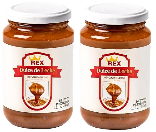 Miniatura 1 de REX Dulce de Leche Milk Caramel Spread importado de España 158 oz paquete de 2