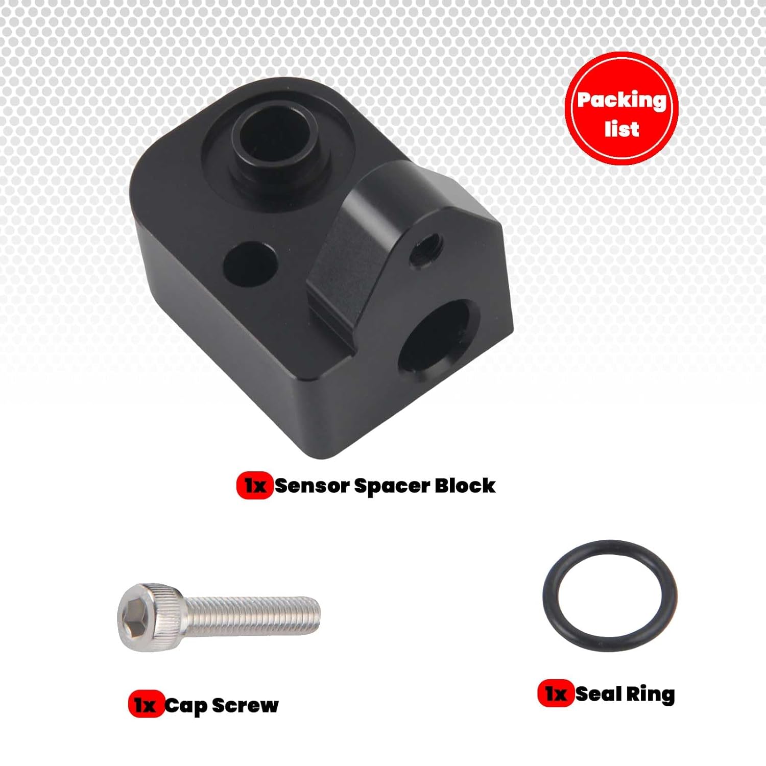 Temperature Air Intake Sensor Spacer Block for Chevy Silverado 2500HD 3500HD 2017-2024, for GMC Sierra 2500HD 3500HD 6.6L Diesel (Black)