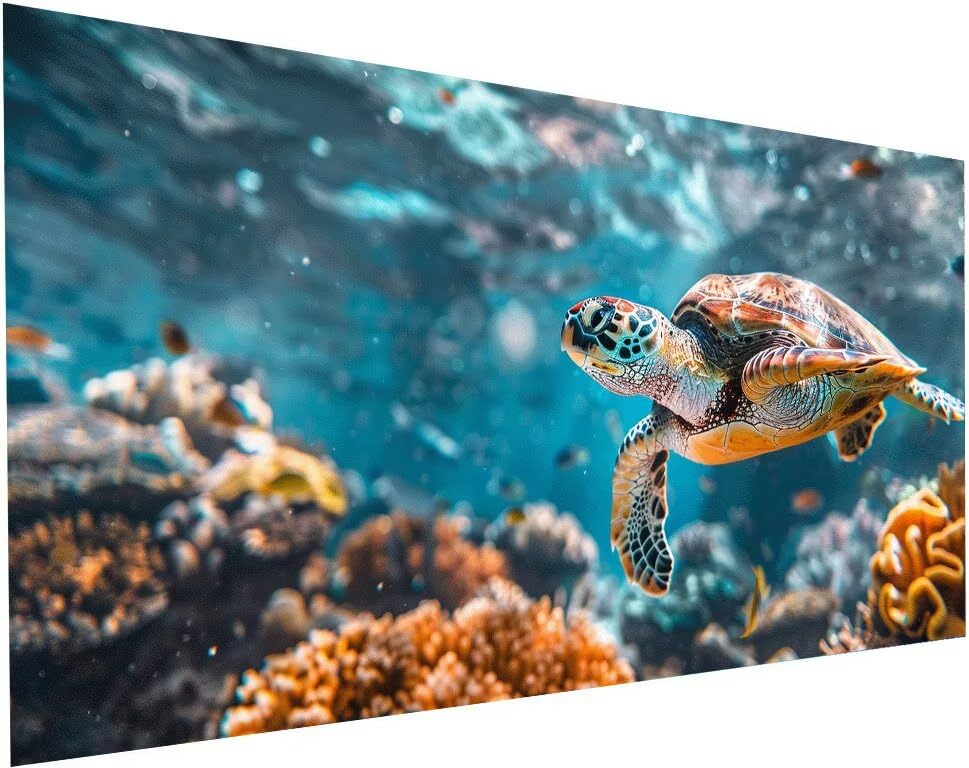 Diamond Painting Adulte XXL Tortue Mer 50x100 cm Kit Complet Broderie S-148