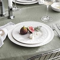 Vista 3 de Villeroy & Boch Cellini - Plato llano, 10.5 pulgadas, porcelana premium, color blanco