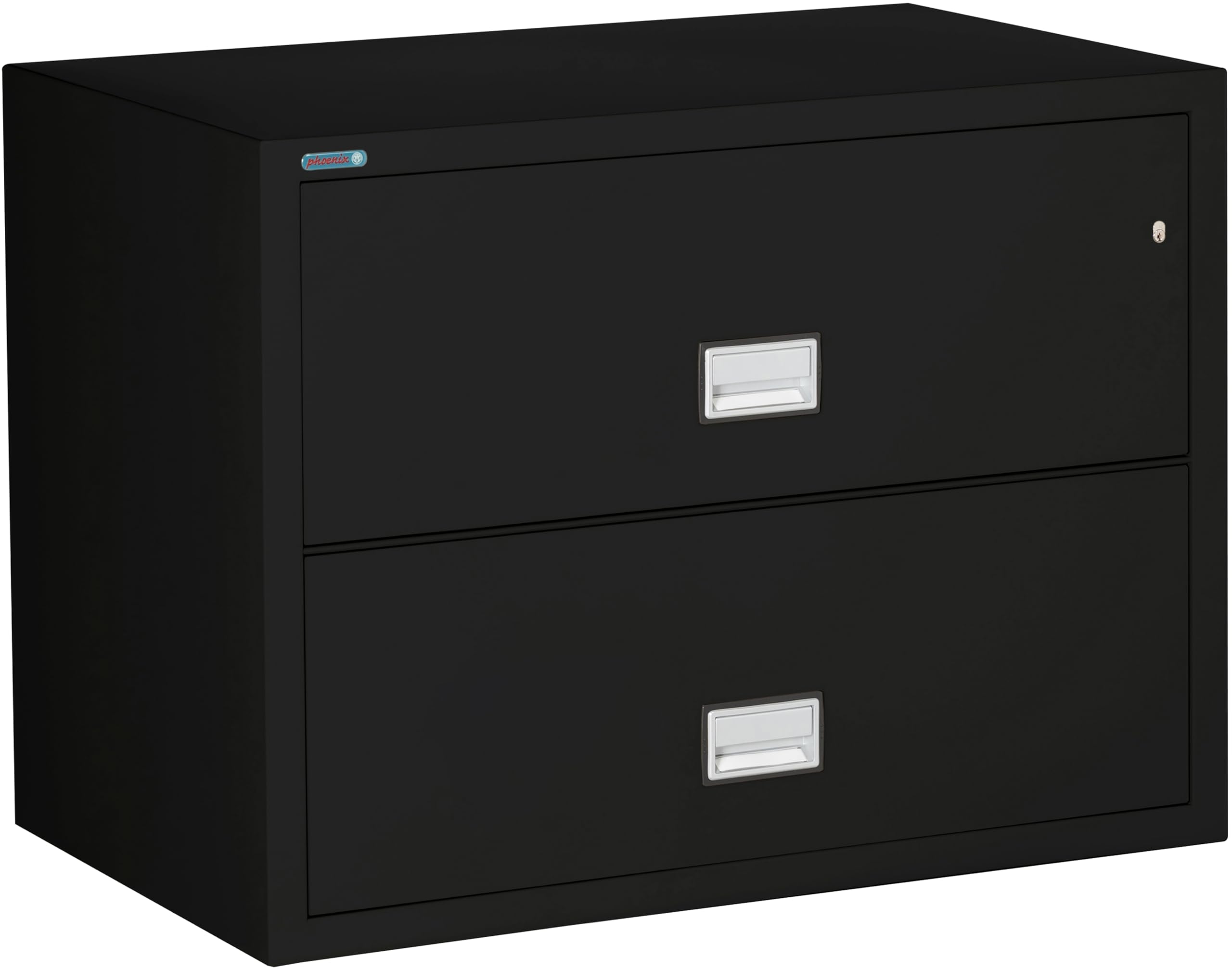 Phoenix Safe 38 inch Wide 2-Drawer Lateral Fireproof File Cabinet – Legal and Letter Size Filing – Key Lock – Water Resistant – Fire Safe and Impact