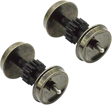 mophrati 2pcs HO Scale Wheel Upgrade DC Wheel Set for 187 Model Train Railway