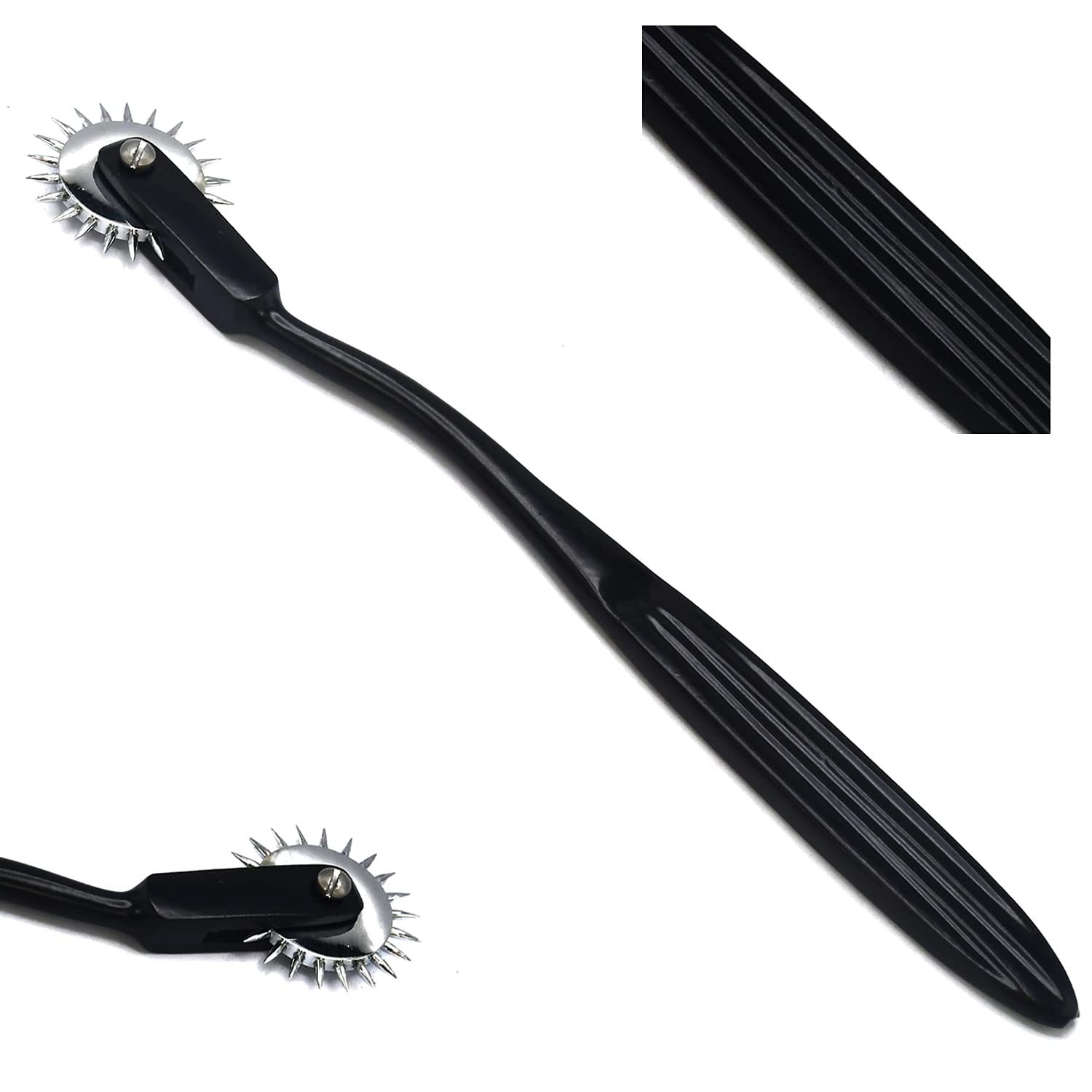 WellnessD'Light - Set of 3 Pcs Wartenberg Neuro Pinwheel Stainless Steel Diagnostic Instrument Pin Wheel.1 Round, Black Coated Wartenberg Neurological Pinwheel