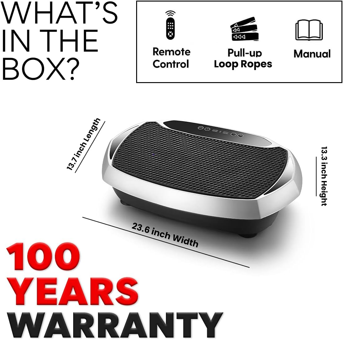 EILISON Bolt Vibration Plate Exercise Machine with Loop Bands