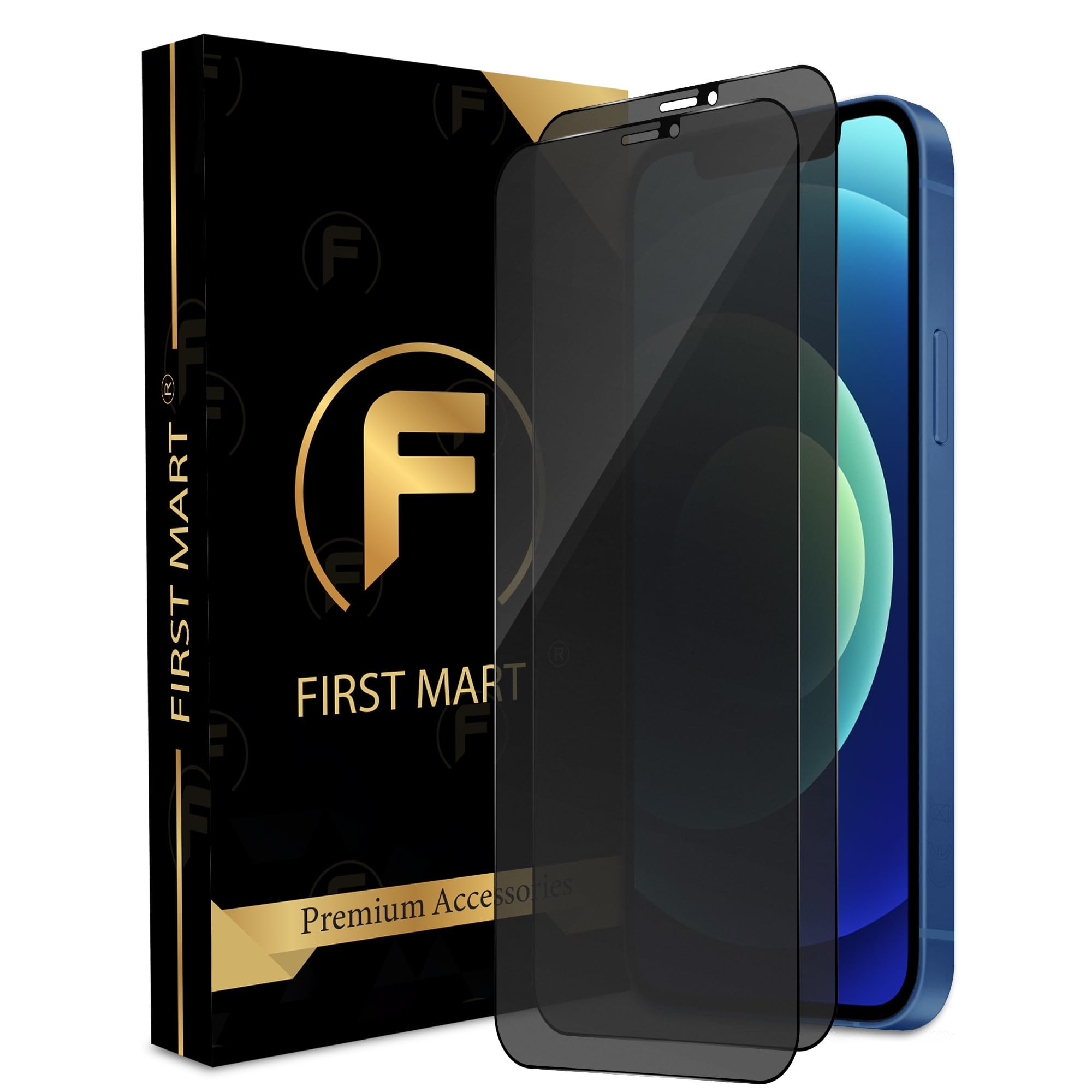 FIRST MART Edge to Edge Matte Privacy Tempered Glass for iPhone 12 / iPhone 12 Pro Full Screen Coverage with Easy Installation Kit, 2 Pack Set of Anti Spy Matte Glass (B0CS8YFGVZ) Amazon Price History, Amazon Price Tracker