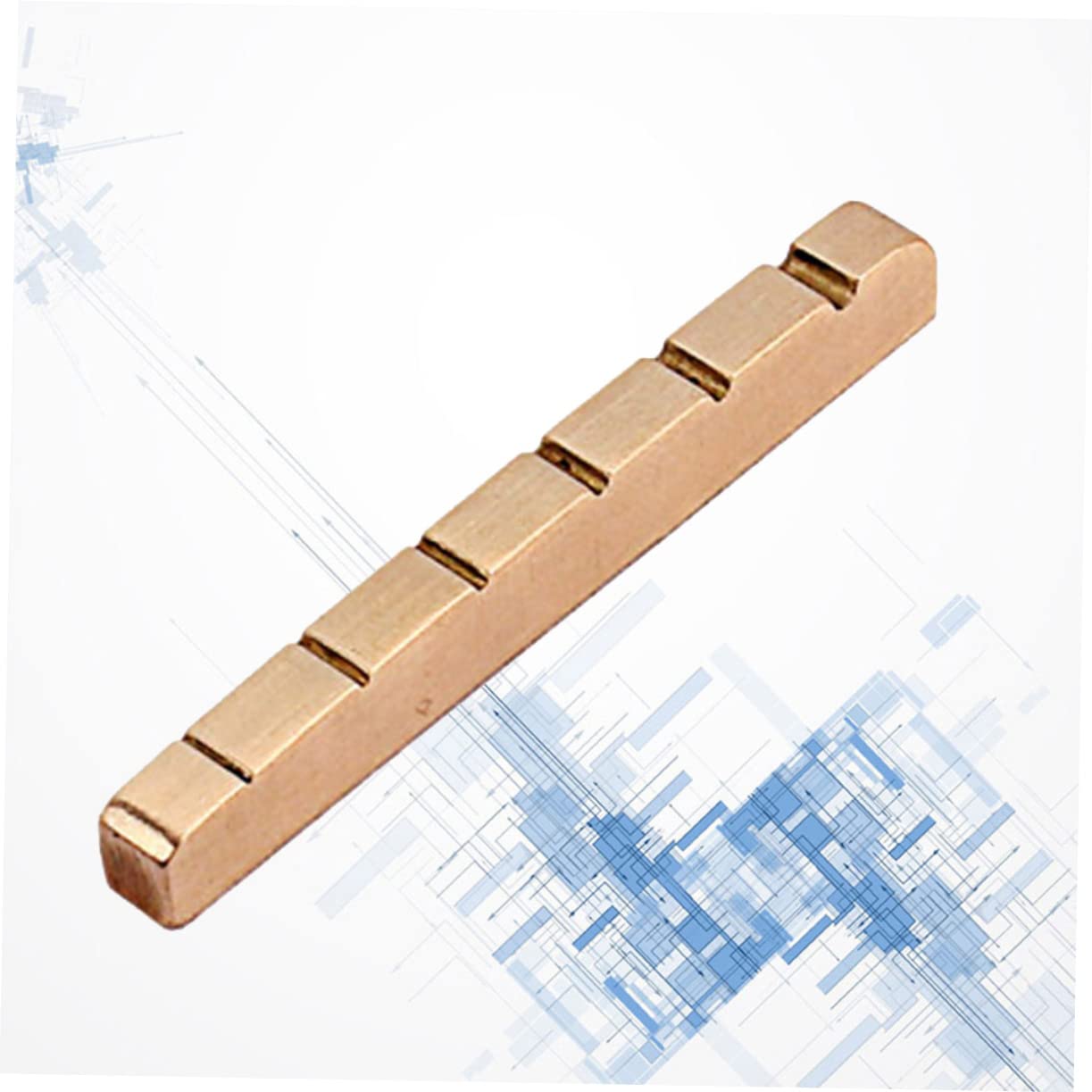 VICASKY Copper Guitar Nut 6 String Brass Nut Acoustic Guitar Accessory Brass Material Perfect Fit
