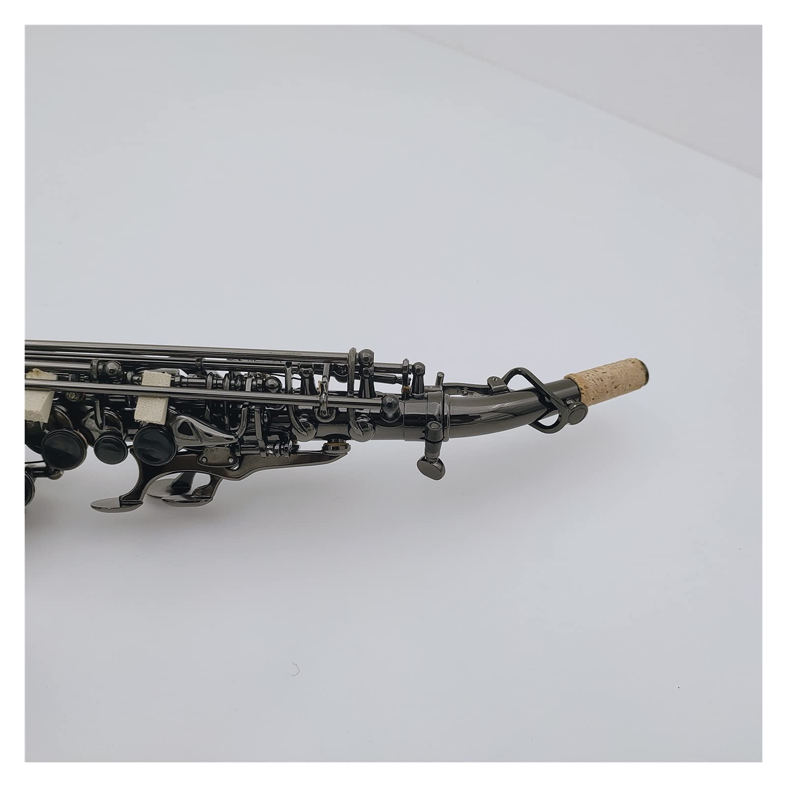 Sax Principianti Kit Soltanto Un Sassofono Soprano Curvo B Nero Piatto Nero Strumento Musicale Professionale con Custodia Strumento a fiato (Color : Lavender)