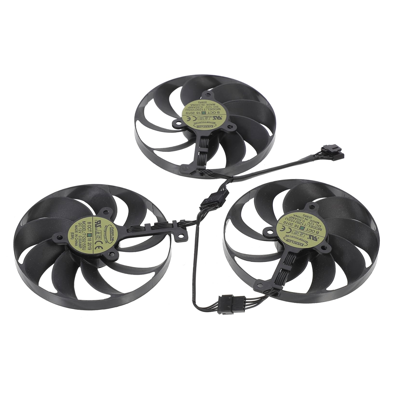 SHINEOFI 2 Juegos Ventilador GPU Compatible con Cfud Refrigeración de Tarjeta Gráfica Eficiencia Enfriamiento y Prevención de Sobrecalentamiento Ti Tuf Oc