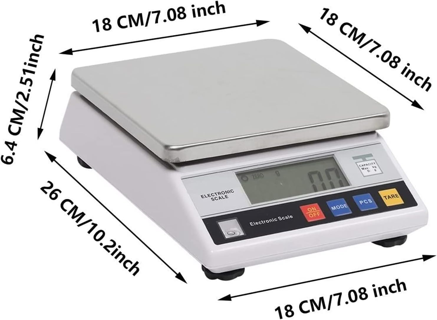 0.1g高精度デジタル精密分析天秤、電子天秤、計数機能付き実験室用計量産業用秤（3kg/0.1g）