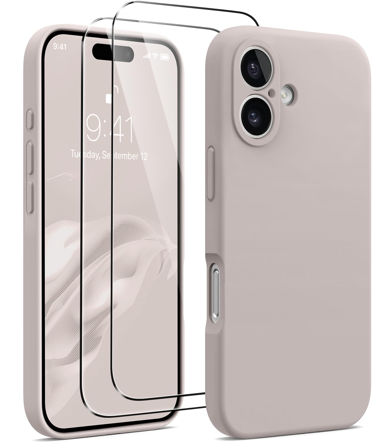 AOTESIER Magnetic for iPhone 16 Case, [Compatible with MagSafe][Camera Protection], Food Grade Silicone Phone Case with [2 Screen Protectors],