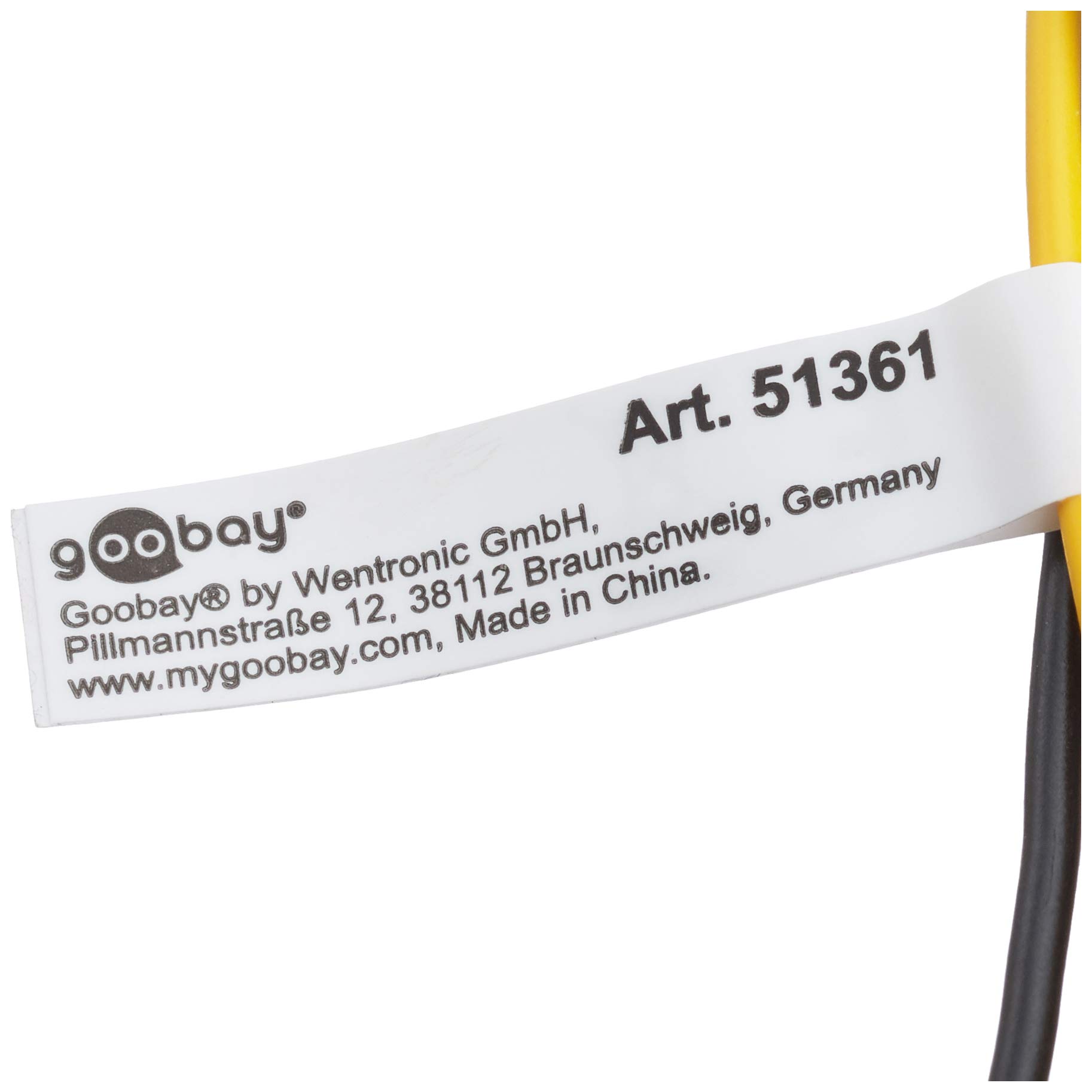 Goobay 51361 Prolunga Elettrica PC EPS, da 8 Pin, 0.28 m Lunghezza del Cavo