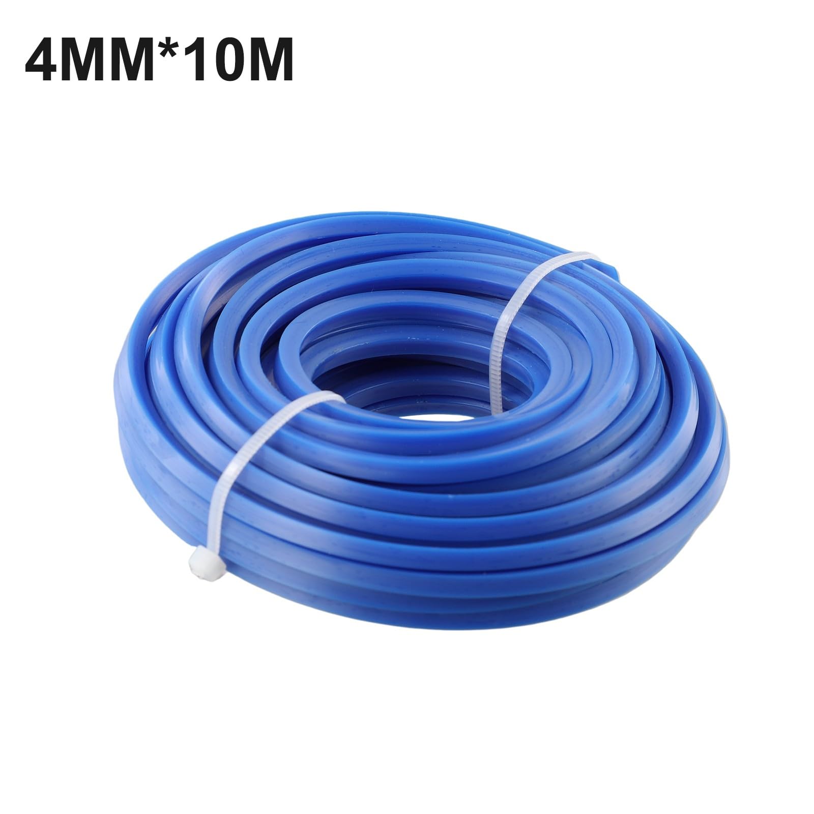 Hilo de nailon azul para cortacésped, 4 mm x 10 m, cuadrado, cuerda de repuesto para desbrozadoras eléctricas y desbrozadoras, accesorios para el cuidado del jardín, 1 rollo