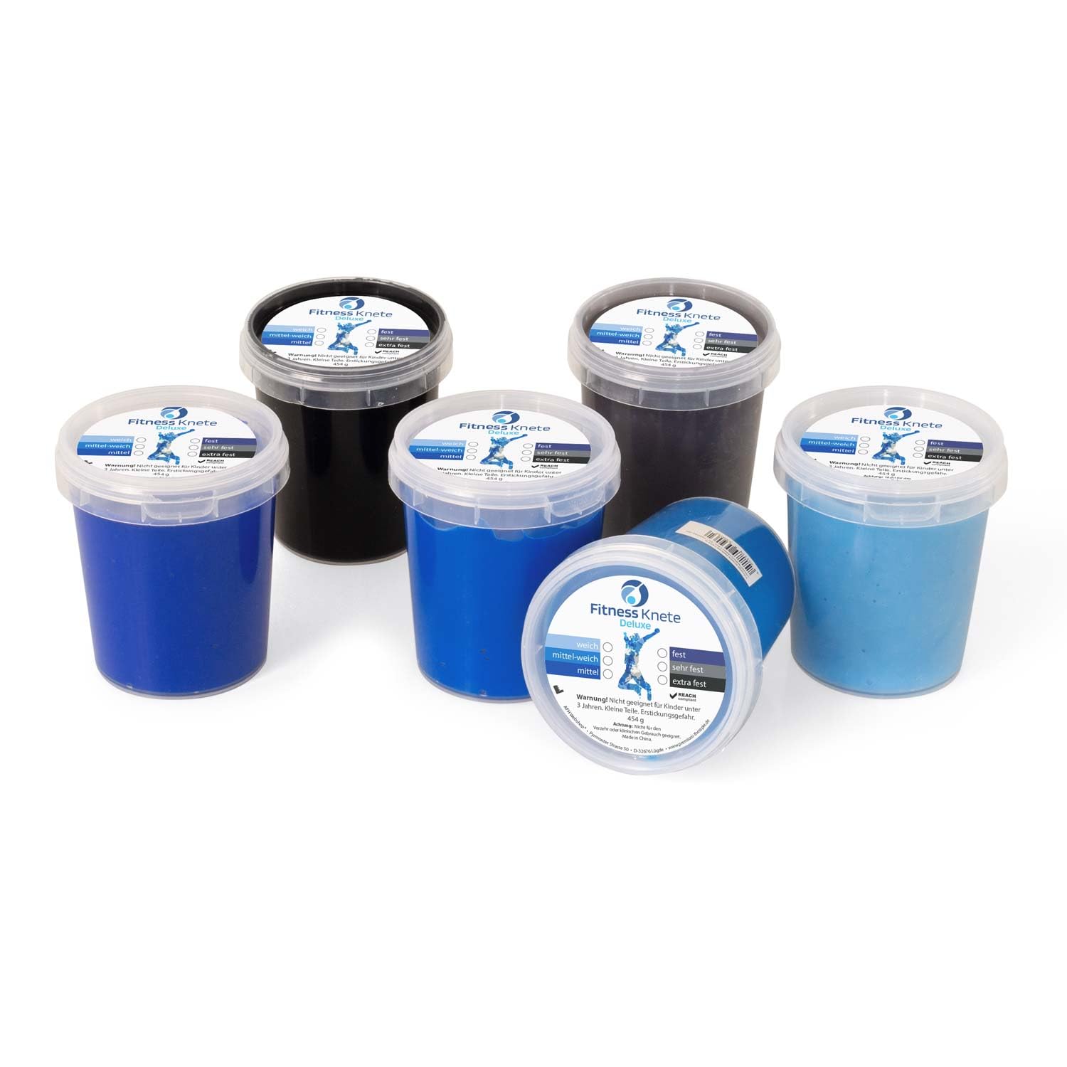 DELUXE | 6er Komplett Set | 454g | Fingertrainer | Handtrainer