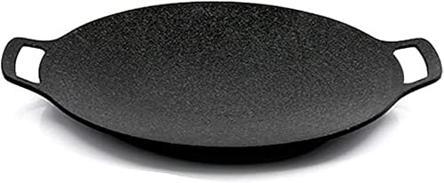 KW Sartén para barbacoa coreana antiadherente de mármol para acampar (hecho en Corea). Plancha redonda de 12 "(30 cm)