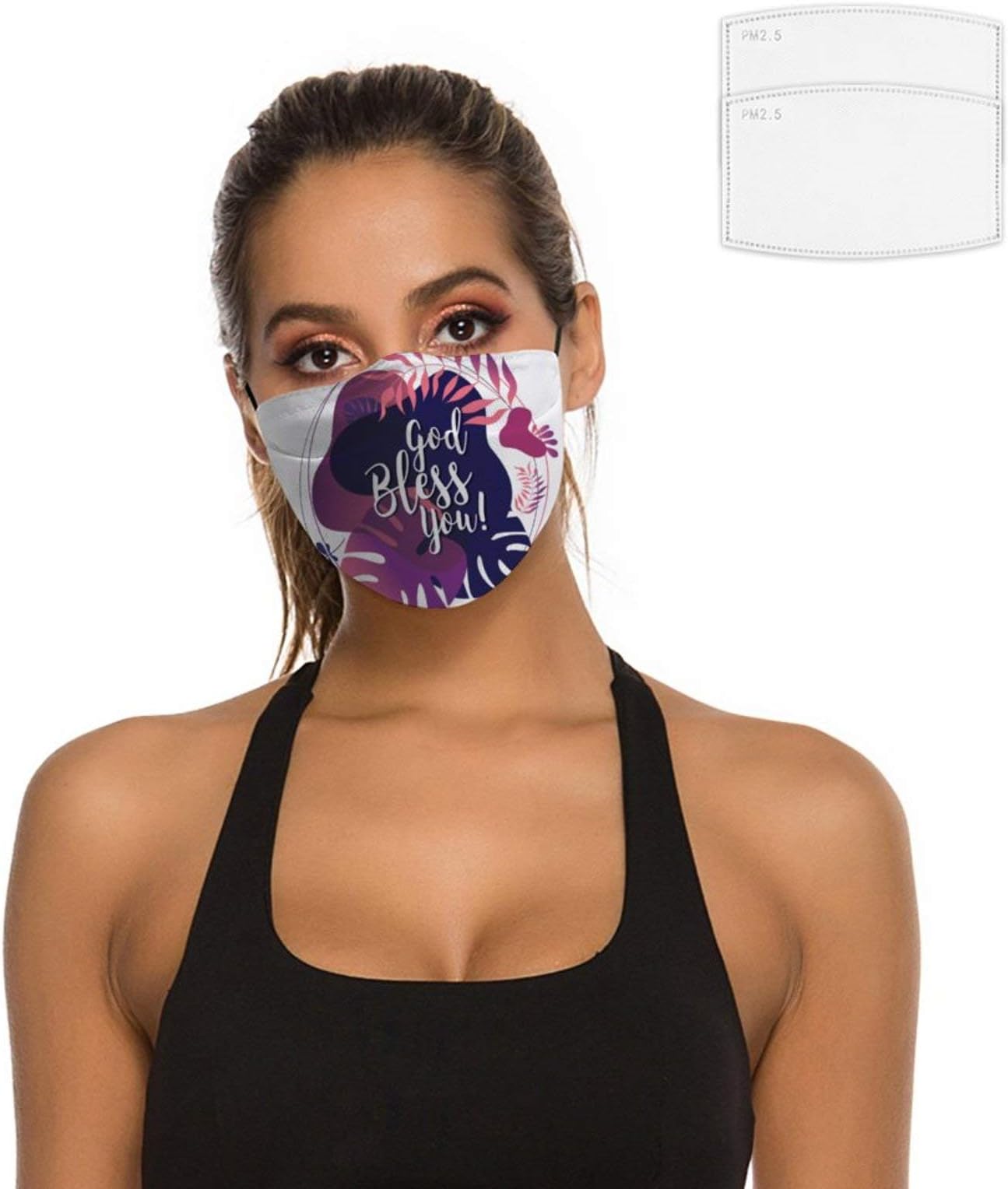 Biblical Matthew 2237 Gospel Christian Jesus Face Mask 2 Filters Reusable Bandana Scarf Adjustable Ear Loops Nose Wire