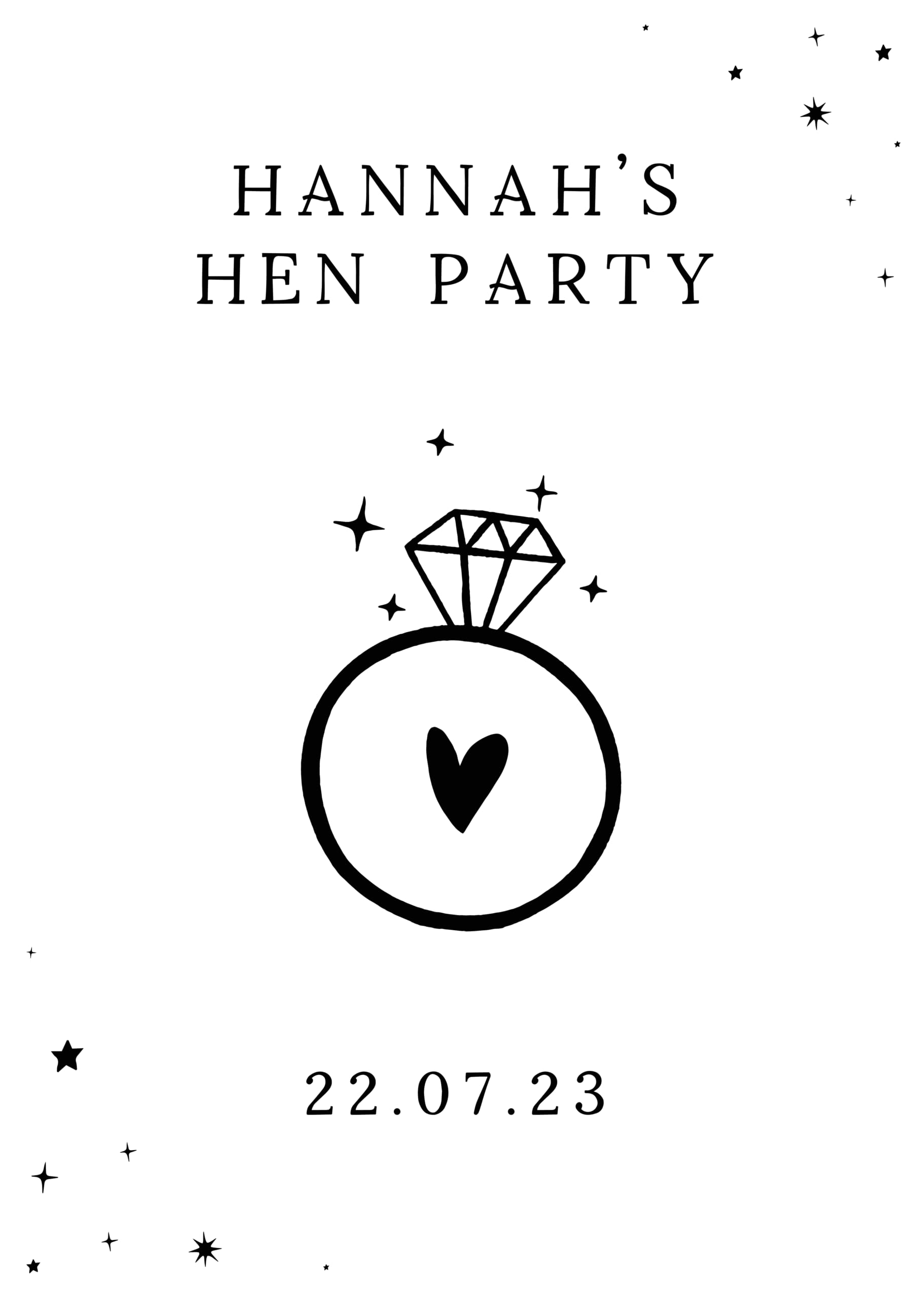 "Manta Makes Personalised hen party sign | gold silver rose gold copper or black welcome hens party sign | hen party decor hen do sign | hen party print | hens party (Copper foil, A3 sign and easel)"