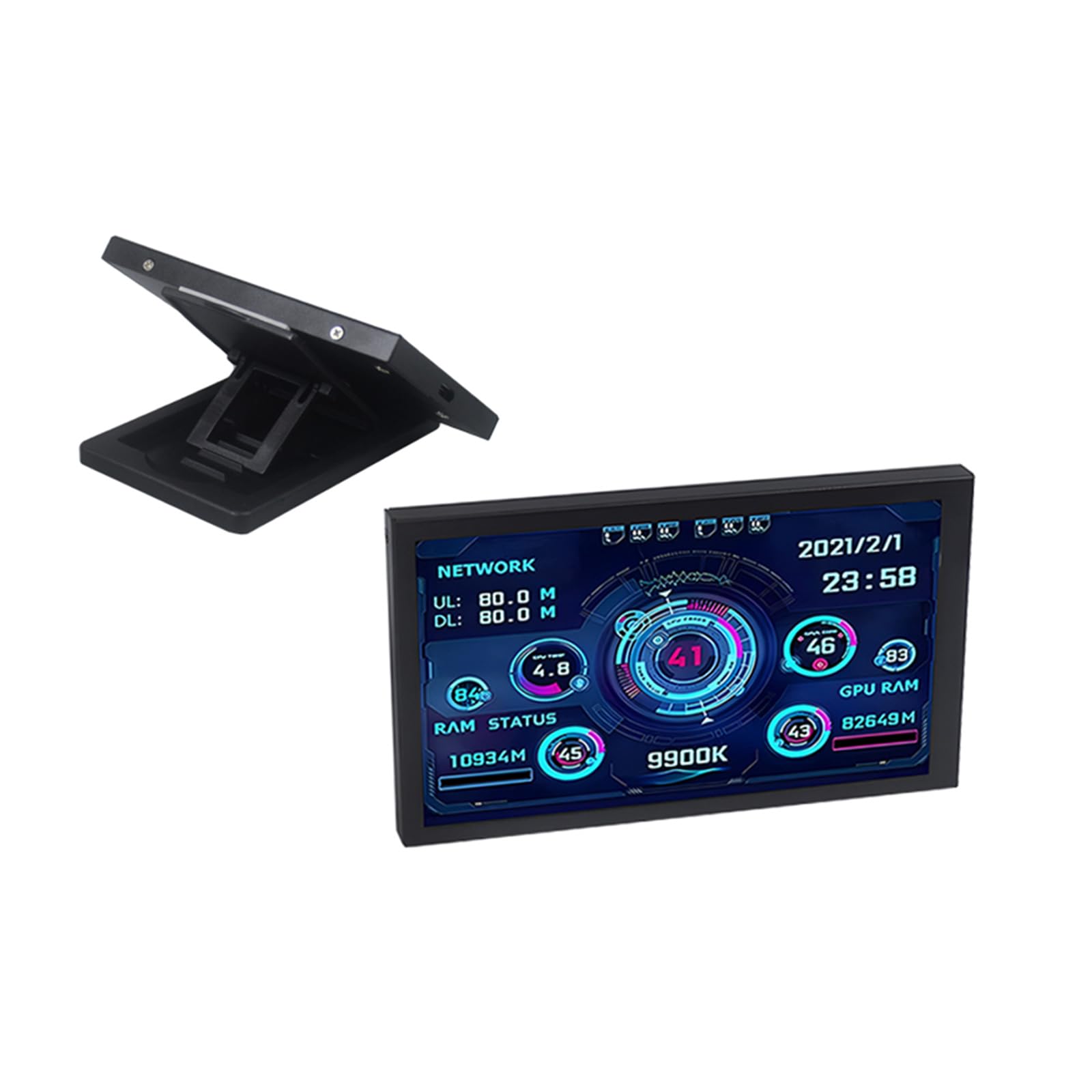 12,7 cm (5 Zoll) USB-Bildschirm, PC-CPU-GPU-Datenmonitore, Computer-Temperaturanzeige, PC-Panel